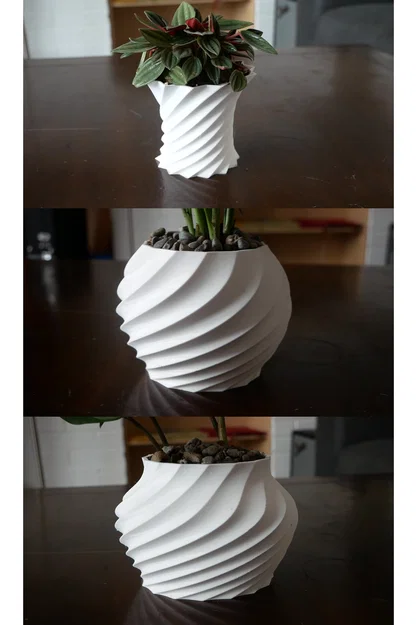 Bộ sưu tập chậu cây 3D hình xoắn ốc (Twisted Plant Pot) cực đẹp - Image 4