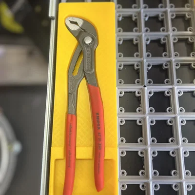 Khay 3D đựng kìm Knipex Cobra 87-01-250 hệ Gridfinity
