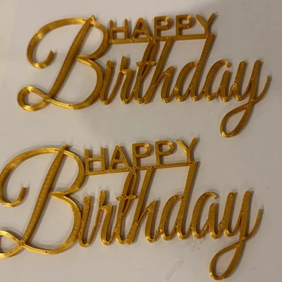 Mẫu in 3D phụ kiện cắm trang trí bánh sinh nhật Happy Birthday