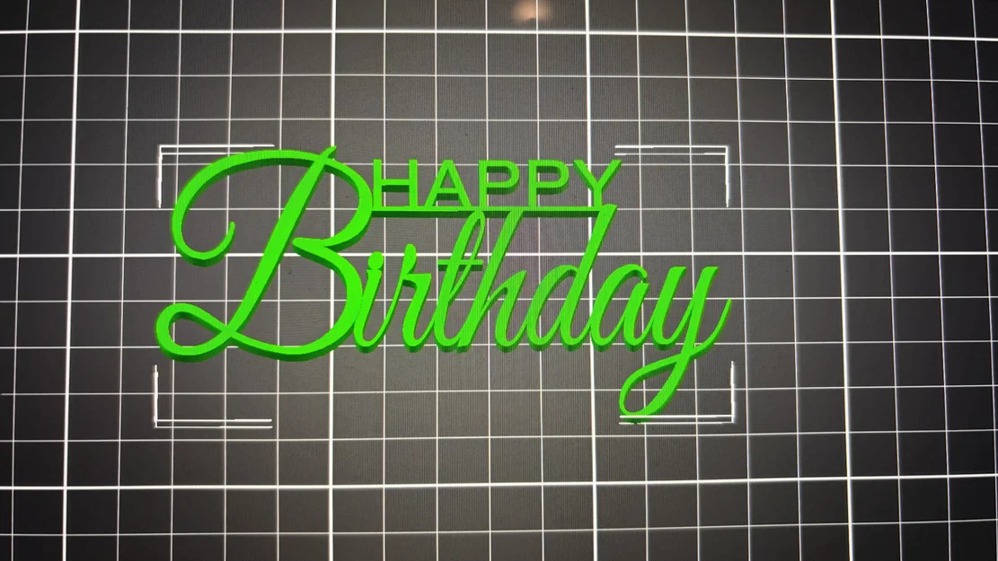 Mẫu in 3D phụ kiện cắm trang trí bánh sinh nhật Happy Birthday - Image 2