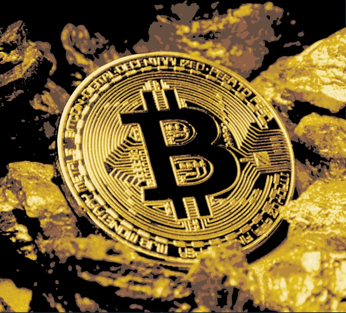 Hueforge - Bitcoin Over Gold - Image 1