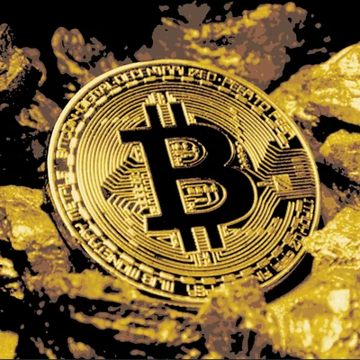 Hueforge - Bitcoin Over Gold