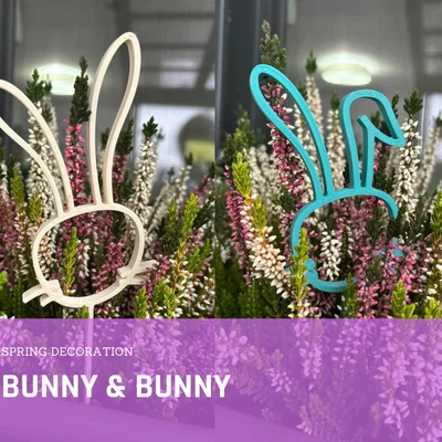 Trang trí Phục Sinh Bunny & bunny (cắm chậu hoa)