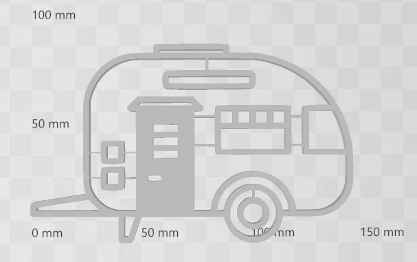 Mô hình trang trí xe Caravan (Deko Wohnwagen) cực xinh bằng in 3D - Image 2