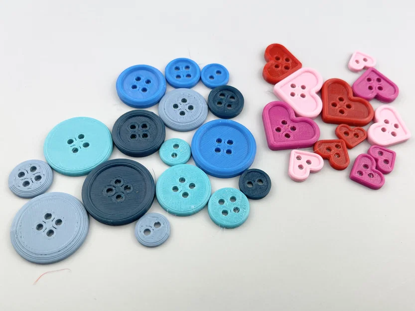 Bộ sưu tập nút áo 3D (Sewing Buttons) đa dạng kích thước, dễ in - Image 1
