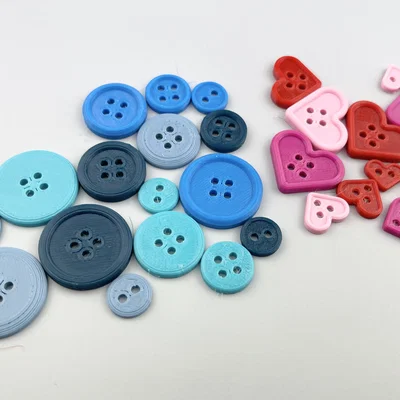 Bộ sưu tập nút áo 3D (Sewing Buttons) đa dạng kích thước, dễ in