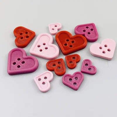 Bộ sưu tập nút áo 3D (Sewing Buttons) đa dạng kích thước, dễ in