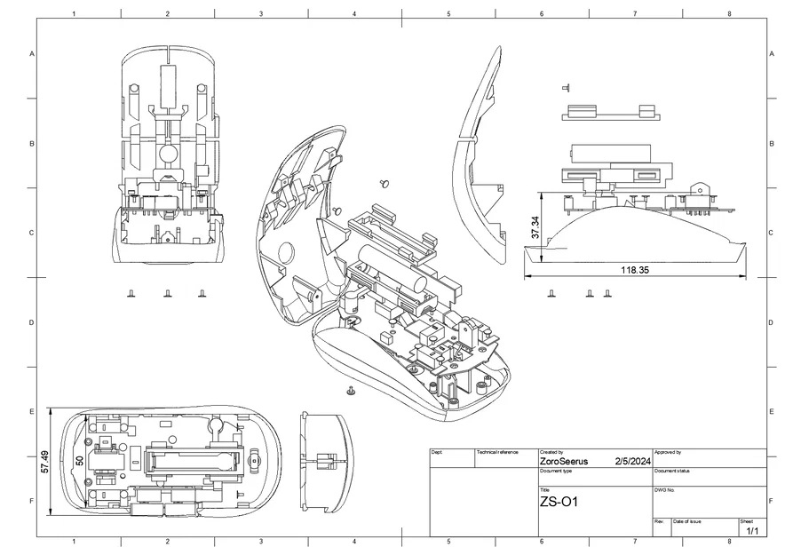 TEST SHAPE ZS-O1: Test dáng Mouse Mod lấy cảm hứng từ Endgame Gear OP1 - Image 2