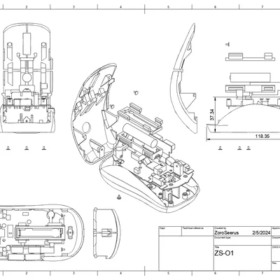 TEST SHAPE ZS-O1: Test dáng Mouse Mod lấy cảm hứng từ Endgame Gear OP1