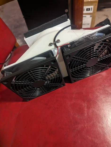Bộ khung hút khói 3D 2 quạt 120mm tích hợp lọc than hoạt tính - Image 3