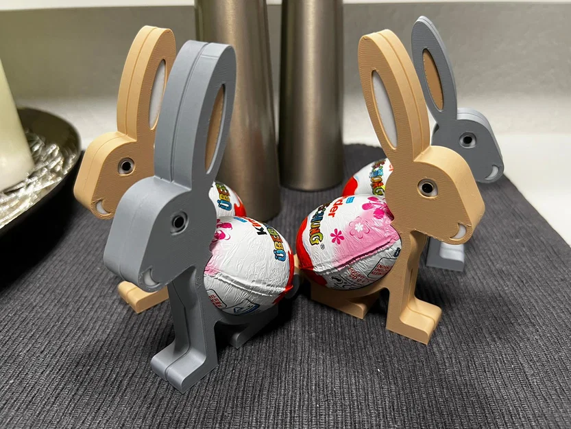 Mô hình chú thỏ 3D đựng trứng Kinder Surprise cực dễ thương - Image 1
