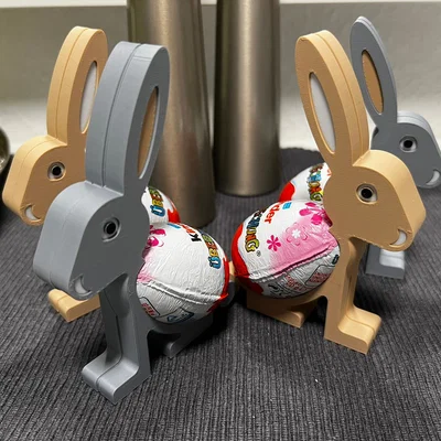 Mô hình chú thỏ 3D đựng trứng Kinder Surprise cực dễ thương