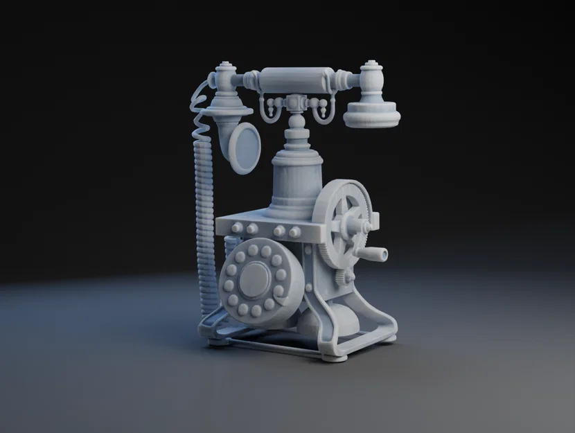 Mô hình 3D điện thoại cổ điển (Old Time Phone) decor cực đẹp - Image 1