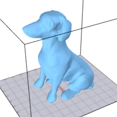 Mô hình 3D chú chó Dachshund dễ thương (Phiên bản 2)