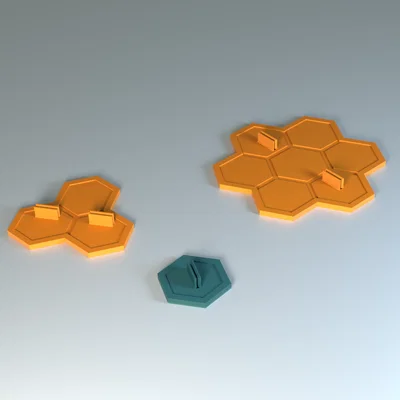 Đế Paper Standee Hex cho Battlemat (1/3/7 Hex)