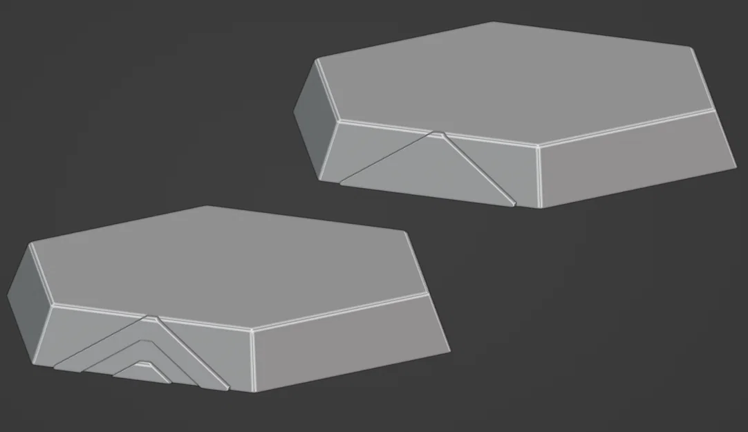 Đế Hex 30mm họa tiết mũi tên cho Battletech, v.v. - Image 1