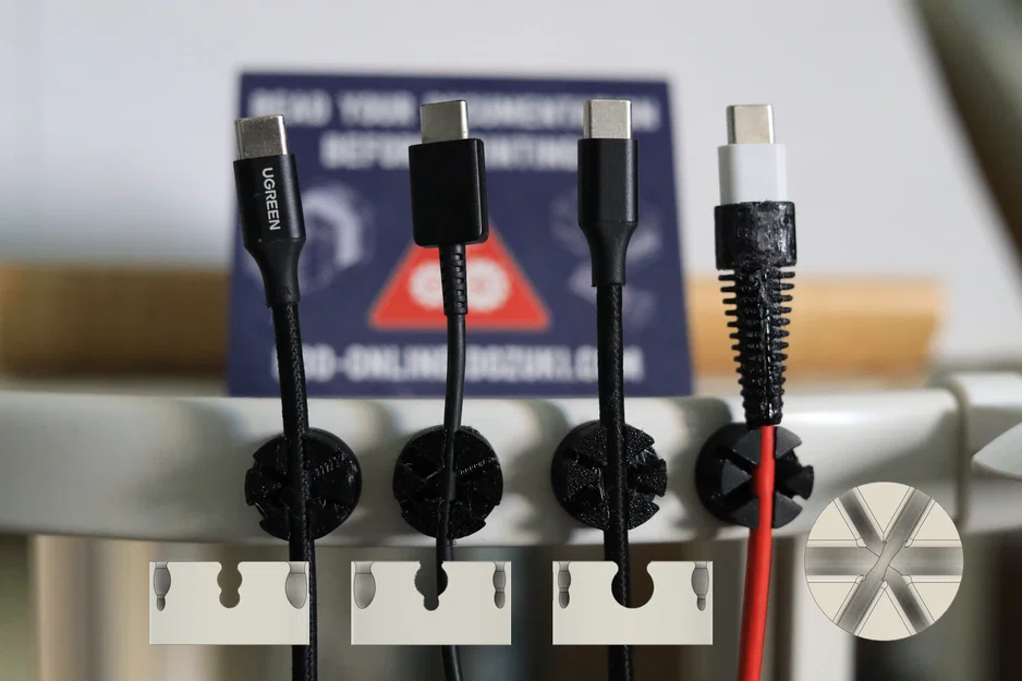 Kẹp Giữ Cáp Nam Châm Đa Năng / Cable Organizer (Parametric) - Image 1