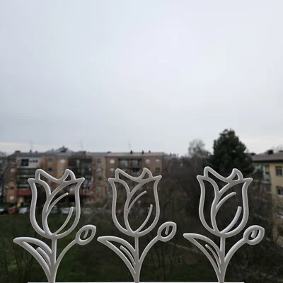 Mô hình trang trí 3D hoa Tulip để bàn đẹp mắt