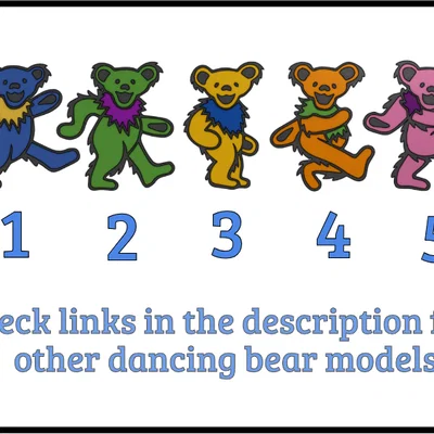 Nam châm Gấu Nhảy Grateful Dead (5/5)