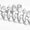 Bộ cờ vua thiết kế tối giản tự in 3D đầy đủ bàn cờ - Thumbnail 1