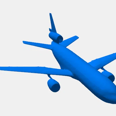 Mô hình máy bay DC-10 3D cực chất để bàn