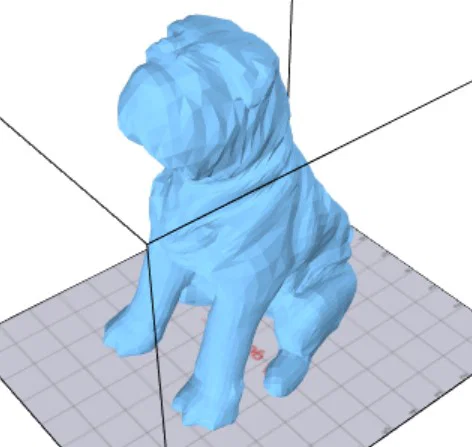 Mô hình chú chó Shar Pei phong cách low poly in 3D nghệ thuật - Image 1