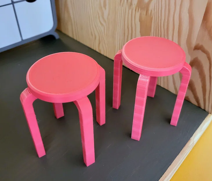 Ghế đôn Alvar Aalto Stool E60 cho búp bê - Image 1