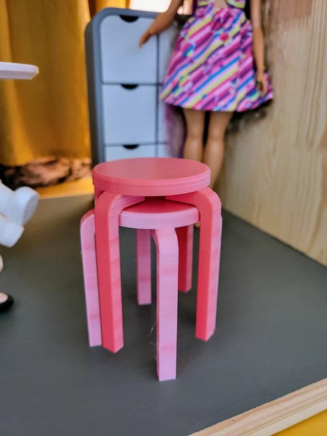 Ghế đôn Alvar Aalto Stool E60 cho búp bê - Image 2