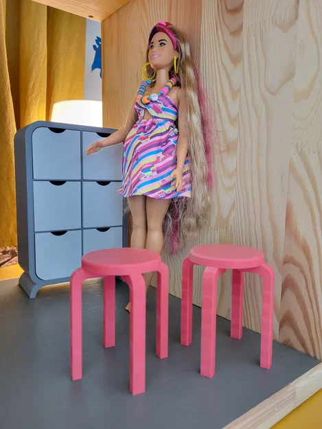 Ghế đôn Alvar Aalto Stool E60 cho búp bê - Image 5