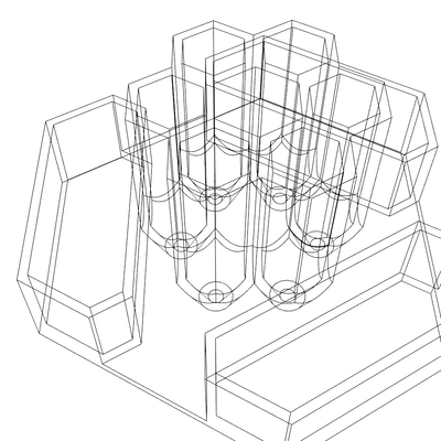 Khay đựng bút để bàn thiết kế hình tổ ong in 3D không cần support
