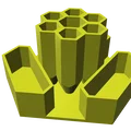 Khay đựng bút để bàn thiết kế hình tổ ong in 3D không cần support - Thumbnail 4