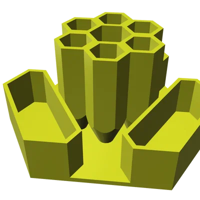 Khay đựng bút để bàn thiết kế hình tổ ong in 3D không cần support