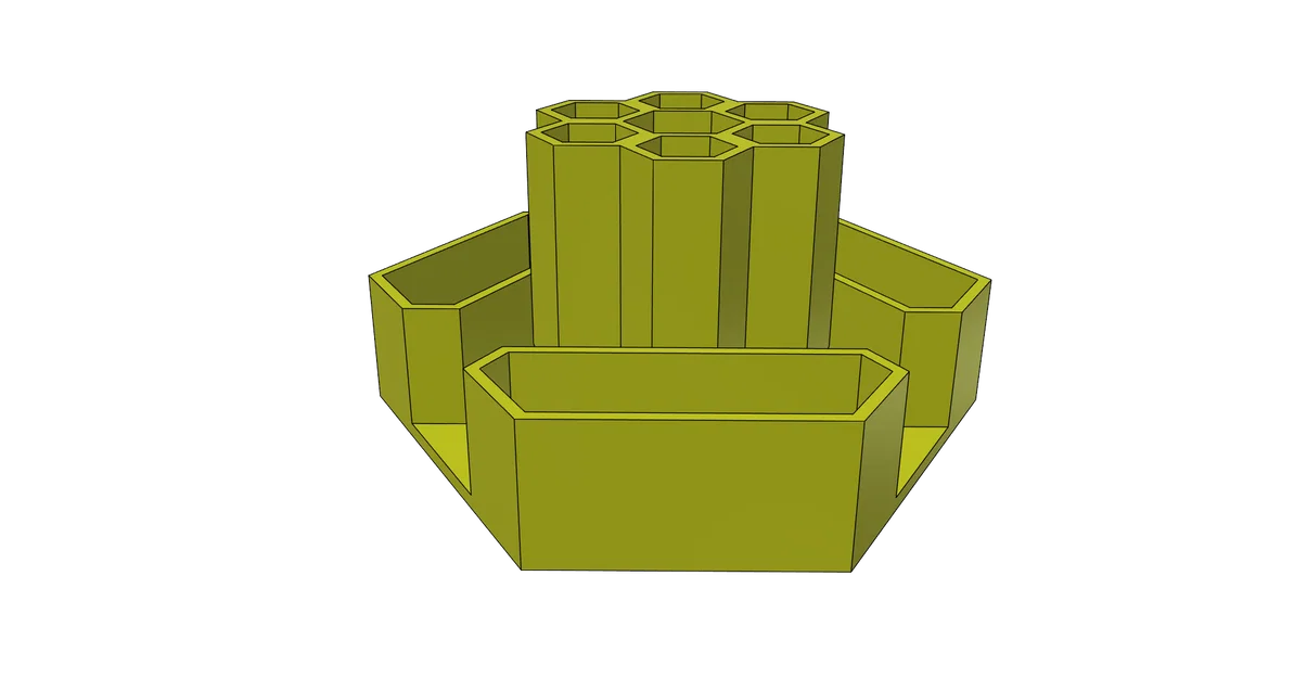 Khay đựng bút để bàn thiết kế hình tổ ong in 3D không cần support - Image 5