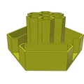 Khay đựng bút để bàn thiết kế hình tổ ong in 3D không cần support - Thumbnail 5