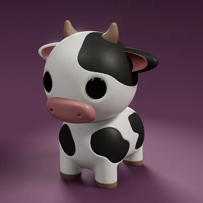 Cow Cindy – Mẫu bò 3D dễ thương