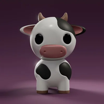 Cow Cindy – Mẫu bò 3D dễ thương