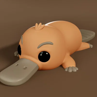 Mô hình thú mỏ vịt Puffin đáng yêu (Platypus Puffin) - In 3D