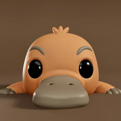 Mô hình thú mỏ vịt Puffin đáng yêu (Platypus Puffin) - In 3D