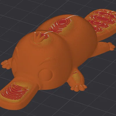 Mô hình thú mỏ vịt Puffin đáng yêu (Platypus Puffin) - In 3D