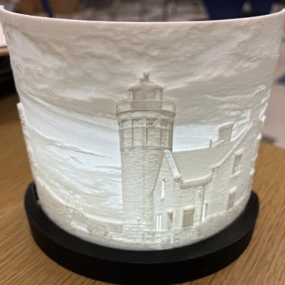 Đế đèn Lithophane cong (Curved Lithophane Base) - In 3D cực đẹp