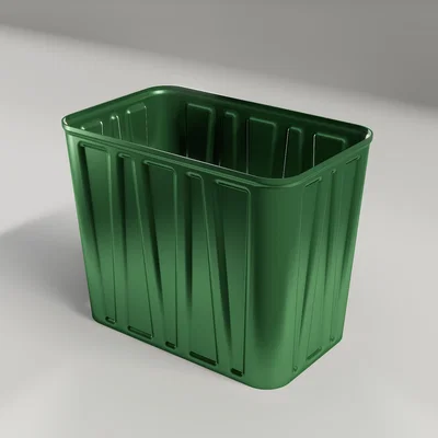 Mô hình thùng rác (Trash Bin) in 3D đa năng, thiết kế tối giản