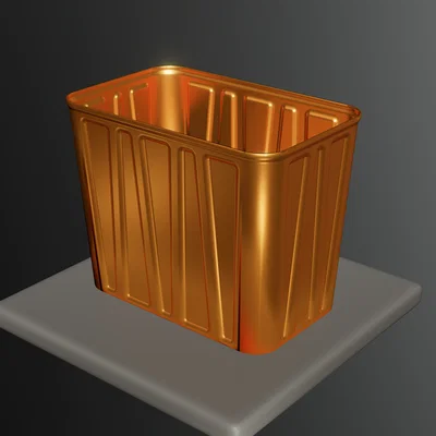 Mô hình thùng rác (Trash Bin) in 3D đa năng, thiết kế tối giản