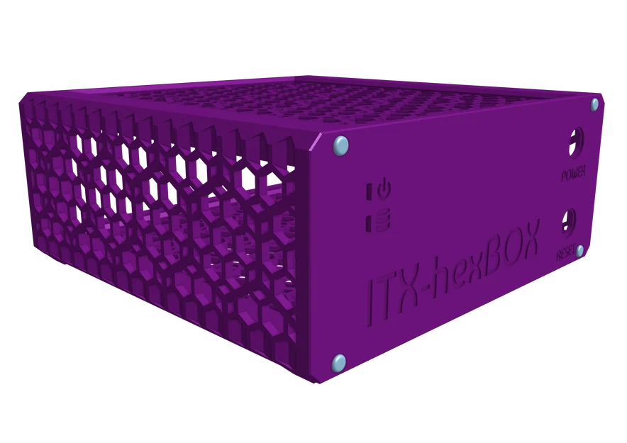 ITX-hexBOX – Vỏ case ITX tối giản họa tiết lục giác - Image 1