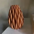 Bình hoa trang trí 3D hiện đại với họa tiết vân sóng ấn tượng - Thumbnail 1