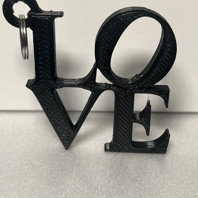 Móc khóa biểu tượng tình yêu LOVE (Philly Love Sign) in 3D