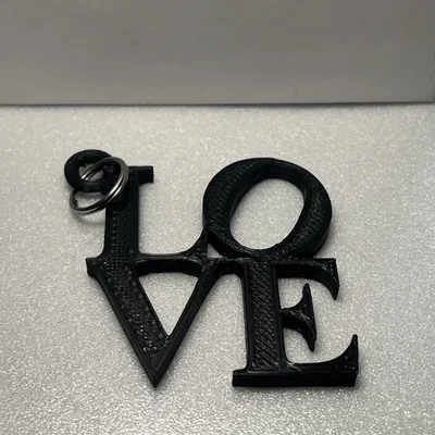 Móc khóa biểu tượng tình yêu LOVE (Philly Love Sign) in 3D