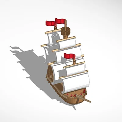 Mô hình tàu cướp biển Pirate Ship in 3D trang trí đẹp mắt