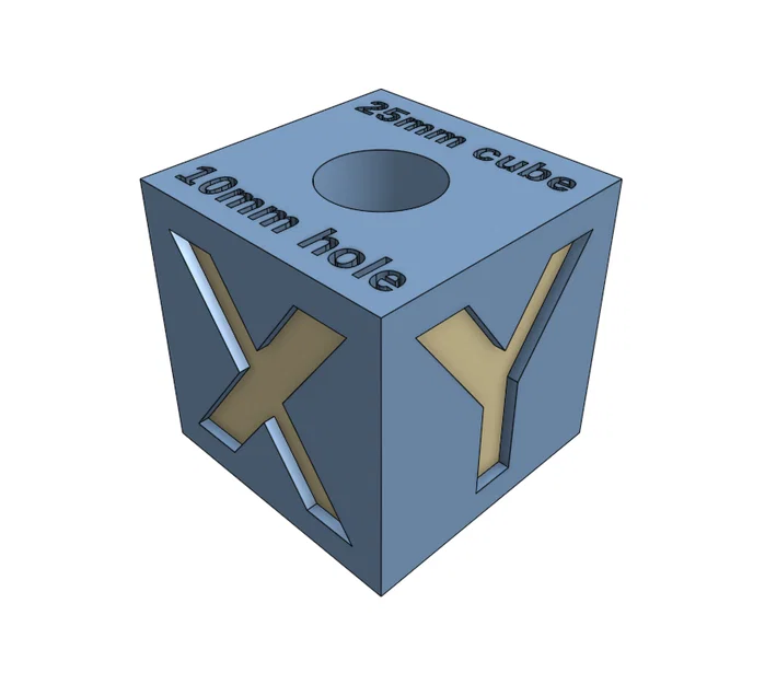 Calibration Cube – Khối Hiệu Chuẩn (có lỗ test XYZ) - Image 1