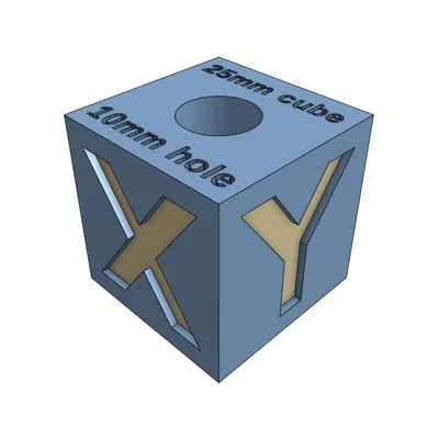 Calibration Cube – Khối Hiệu Chuẩn (có lỗ test XYZ)