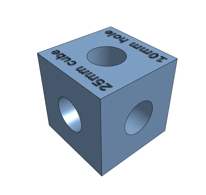 Calibration Cube – Khối Hiệu Chuẩn (có lỗ test XYZ) - Image 2
